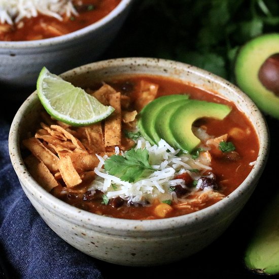 Crock Pot Chicken Tortilla Soup