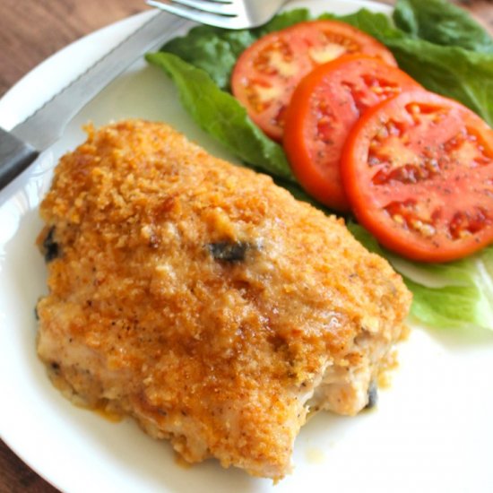 Mushroom and Cheese Stuffed Chicken