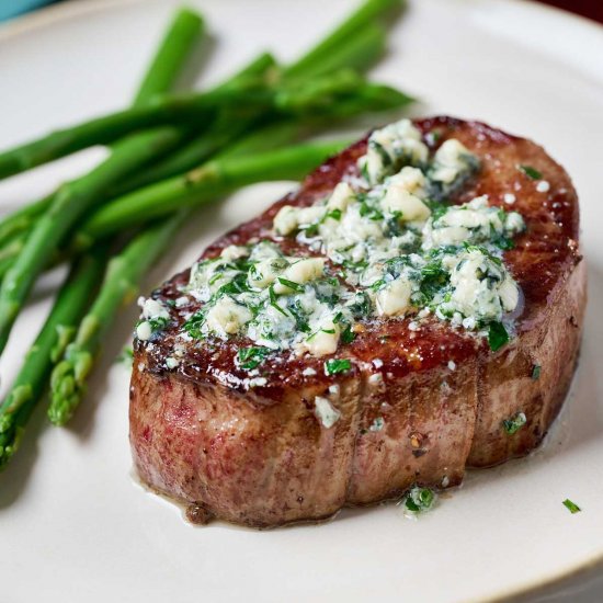 Steak with Blue Cheese Butter