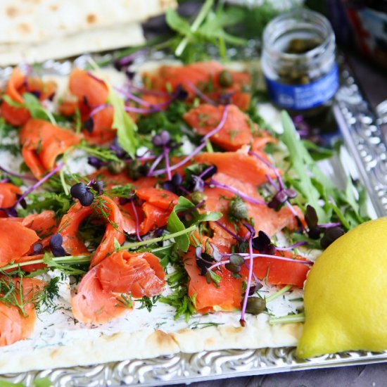 Smoked Salmon Breakfast Flatbread