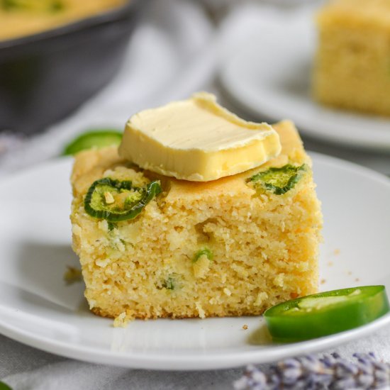 Vegan Jalapeño Cornbread Skillet