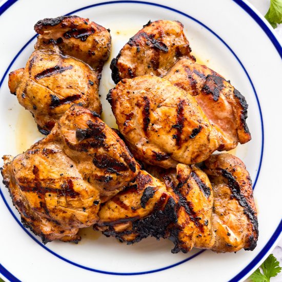 Simple Grilled Chicken Thighs