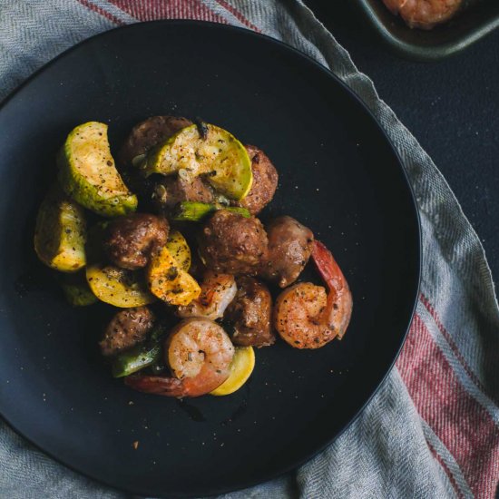 Keto Cajun Shrimp with Sausage and