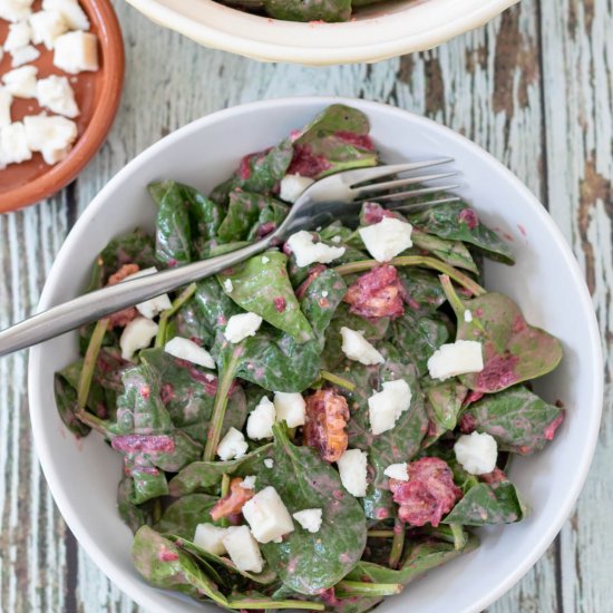 Shredded Beetroot Goat Cheese Salad