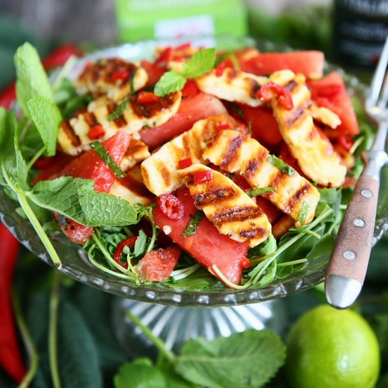 Halloumi, Watermelon & Mint Salad