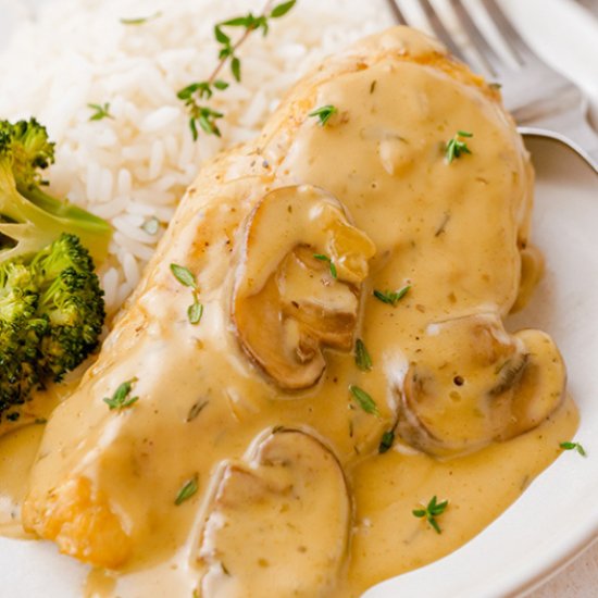 Creamy Instant Pot Mushroom Chicken