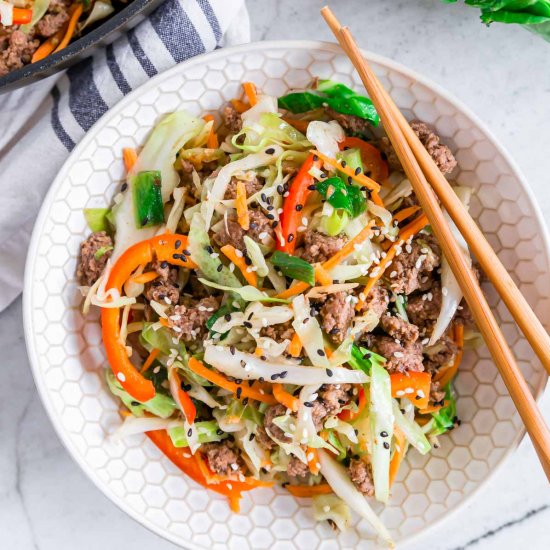 Ground Beef and Cabbage Skillet