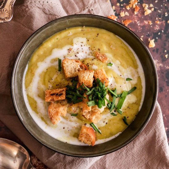 Leek and potato soup