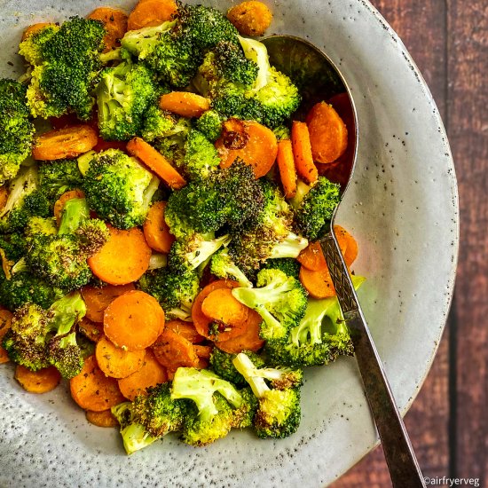 Air Fryer Broccoli and Carrots