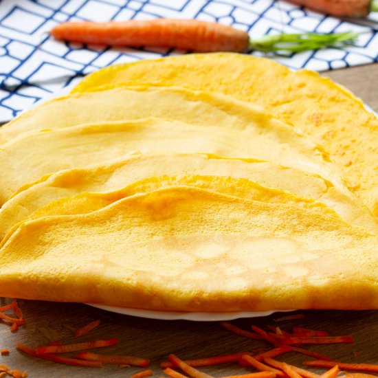 Carrot crêpes