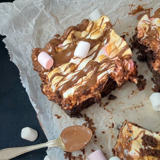 Dark Chocolate Marshmallow Brownies