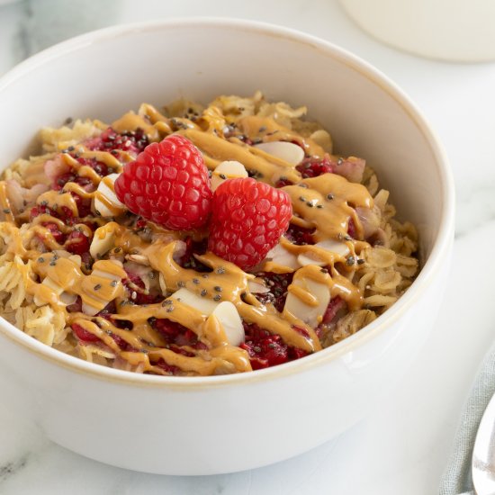 Peanut Butter and Jelly Oatmeal