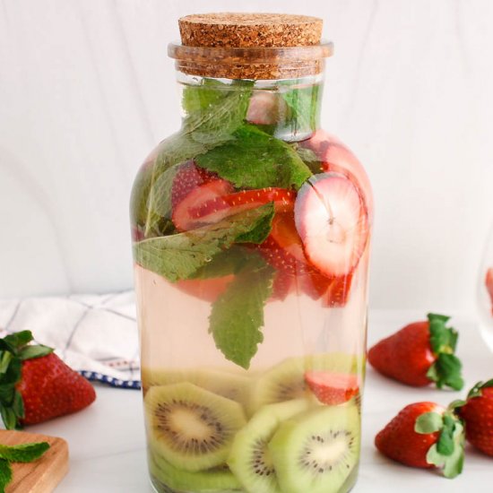 Strawberry and Kiwi flavored water