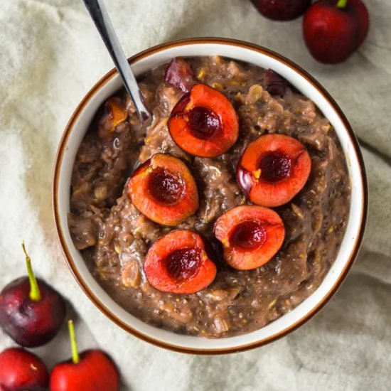 Vegan Cherry Oatmeal