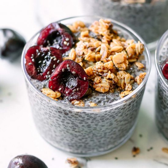 Cherry Chia Seed Pudding