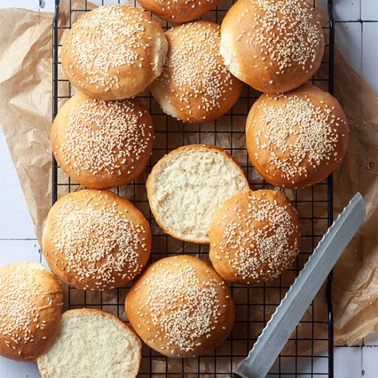 Homemade Vegan Burger Buns