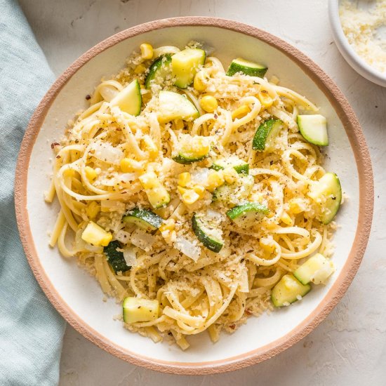 Pasta with Zucchini and Corn