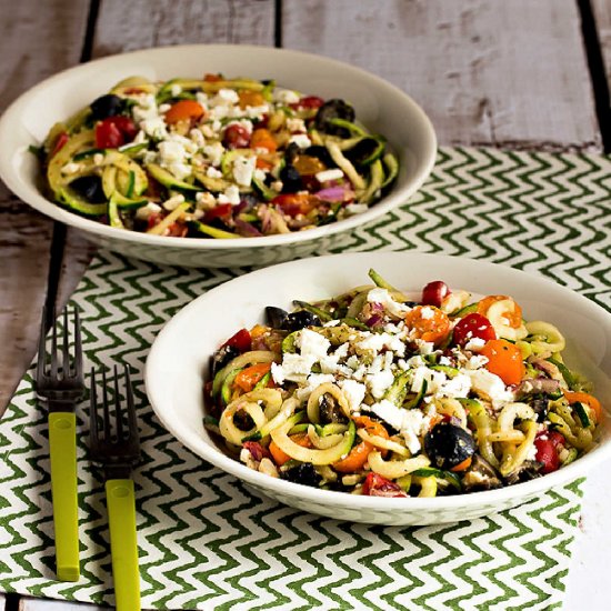 Greek Style Zucchini Noodles