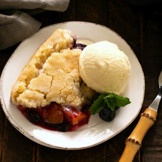 Peach Blueberry Cobbler