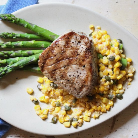 Tuna with Corn and Capers