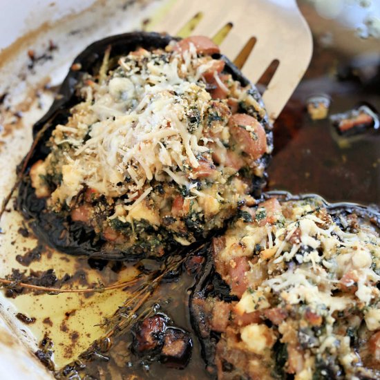 Sausage Stuffed Portobello Mushroom