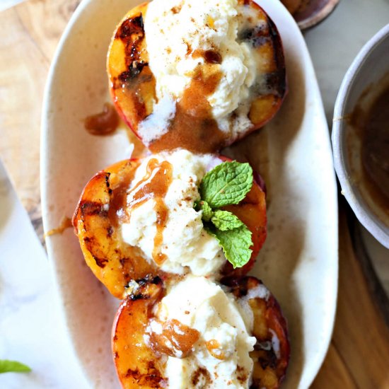 Stuffed Peaches On The Grill