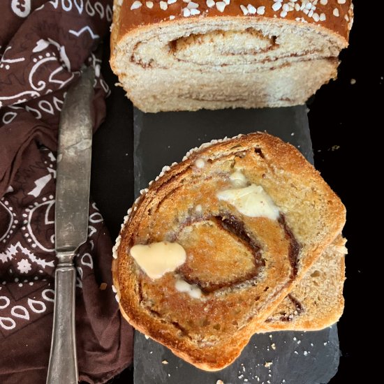 Spelt Cinnamon Swirl Bread