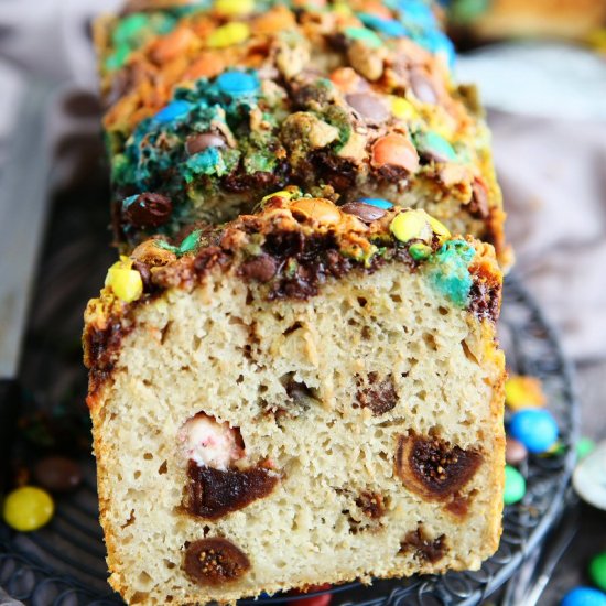 Easy M&M Banana Bread