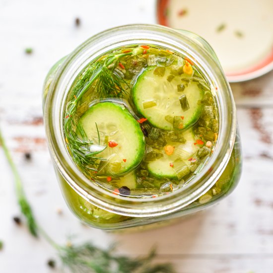 Quick Low FODMAP Pickles