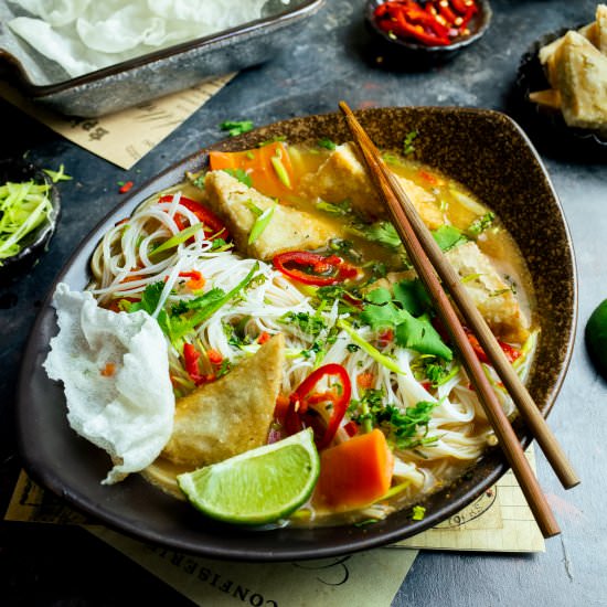 Tofu Tom Yum Vegan Soup