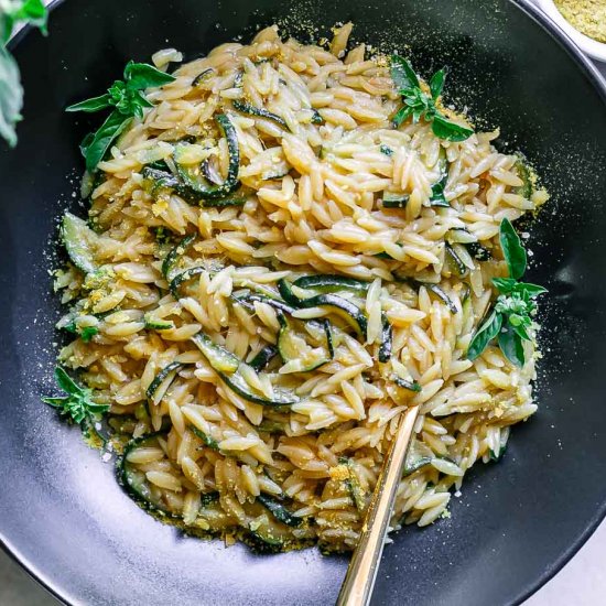 Creamy Zucchini Orzotto