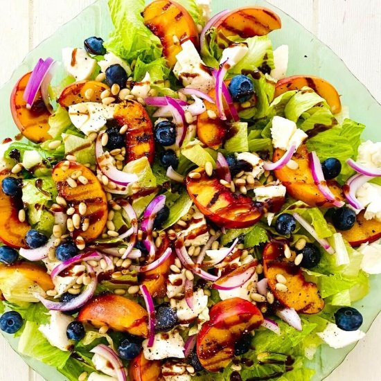 Grilled Peach Salad with Mozzarella