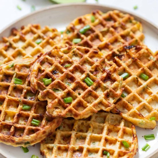 Savoury Cheese Corn Waffles