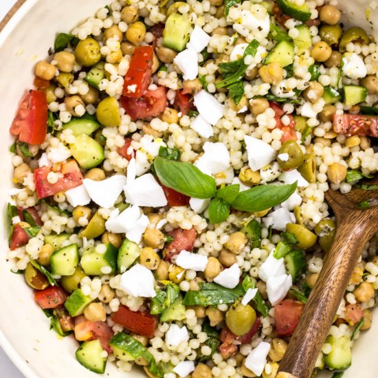 vegan Mediterranean couscous salad