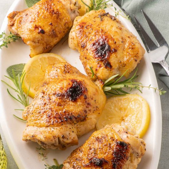 Marinated Broiled Chicken Thighs