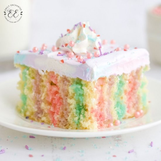 Unicorn Poke Cake