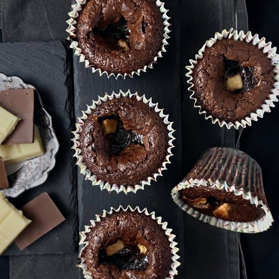 Chocolate Spelt Kladdkaka Muffins