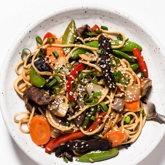 Beef Stir Fry with Noodles