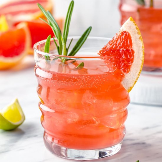 Grapefruit Lime Drink with Rosemary