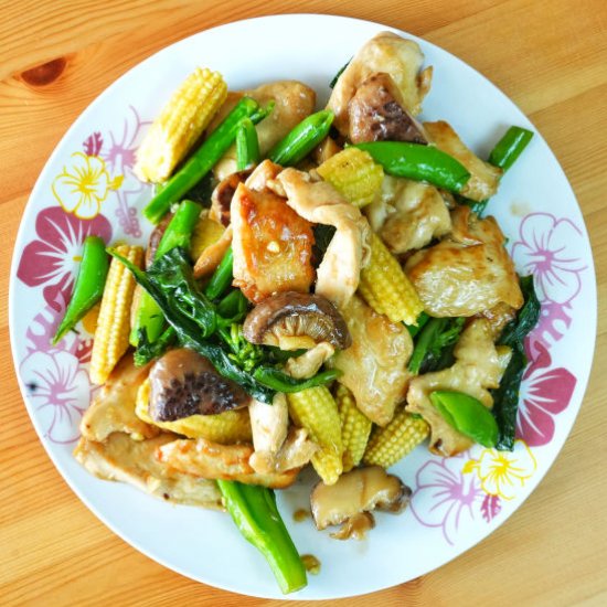 Stir-Fry Chicken with Mushrooms