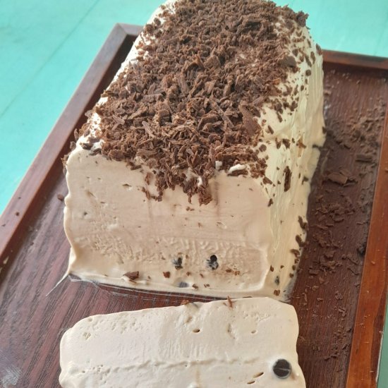 Eggless coffee semifreddo