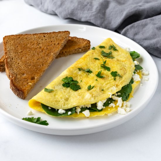 Spinach and Feta Omelet