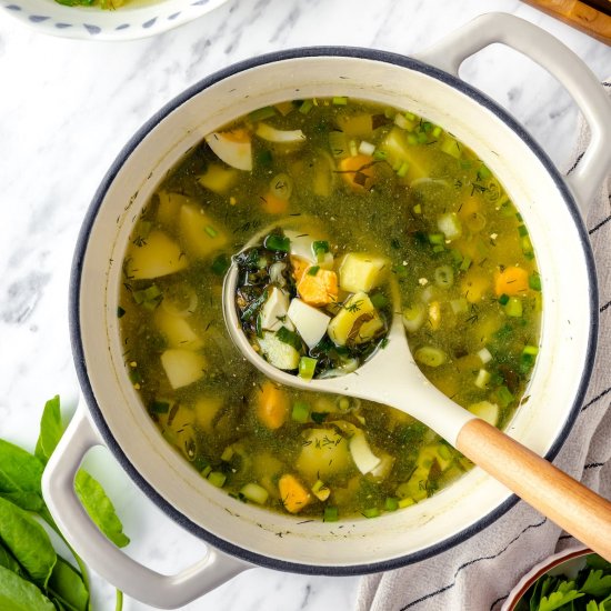 Green Herb Soup with Sorrel