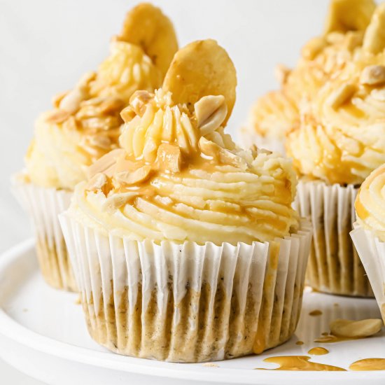 Peanut Butter Banana Cupcakes