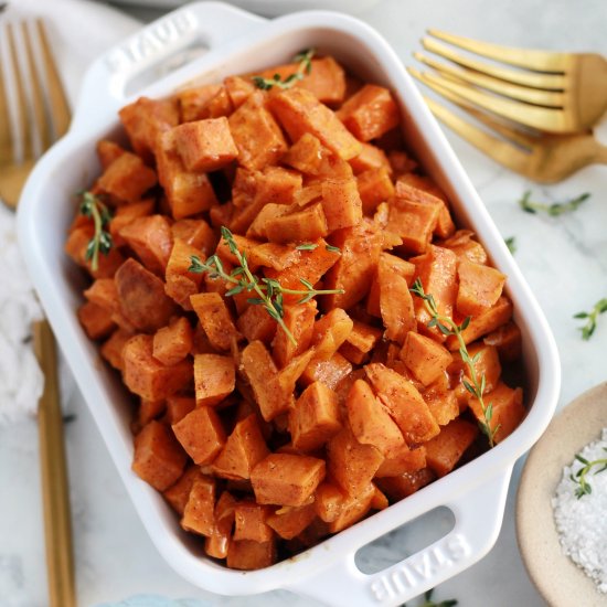 Honey Roasted Sweet Potatoes