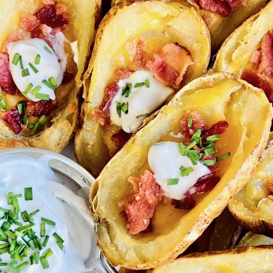 Air Fryer Loaded Potato Skins