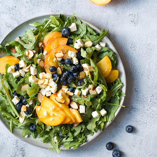 Peach + Blueberry Salad with Feta