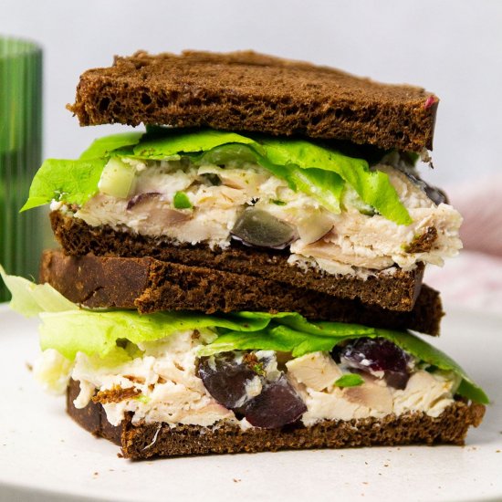 Pumpernickel Chicken Salad Sandwich