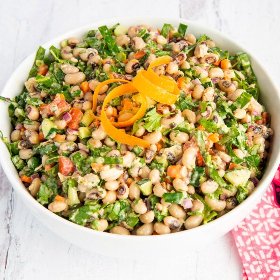 Black Eyed Pea Salad with Collards