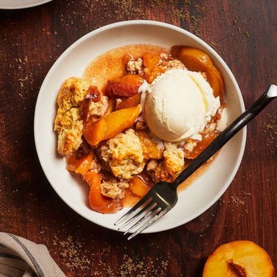 Cast Iron Peach Cobbler